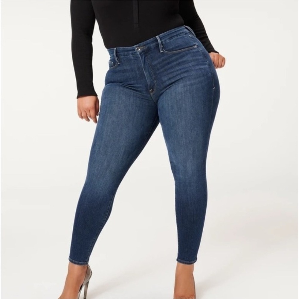 Good American Good Legs Skinny Jeans Plus Size 22 Sculpting Dark Wash Stretch‎